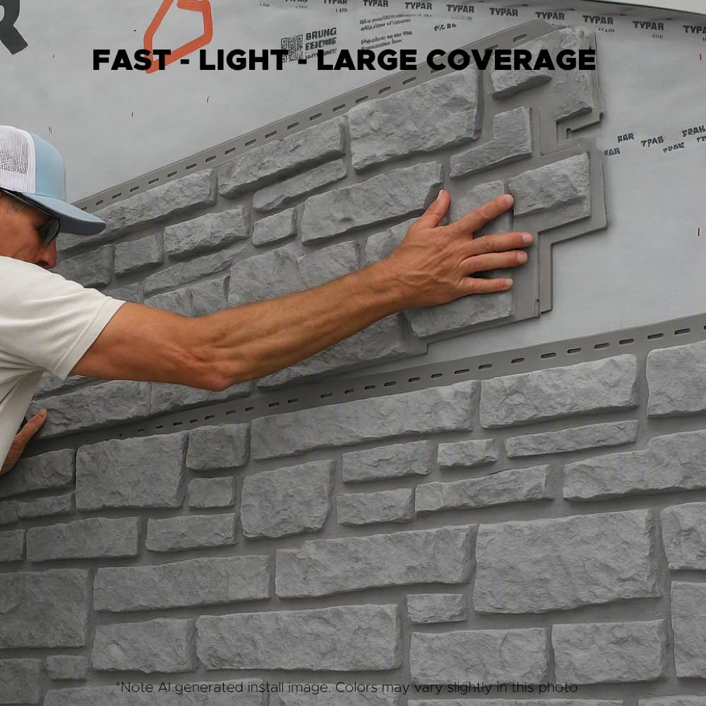 Stacked Stone Siding Panels – Faux Stone Veneer Exterior Wall
